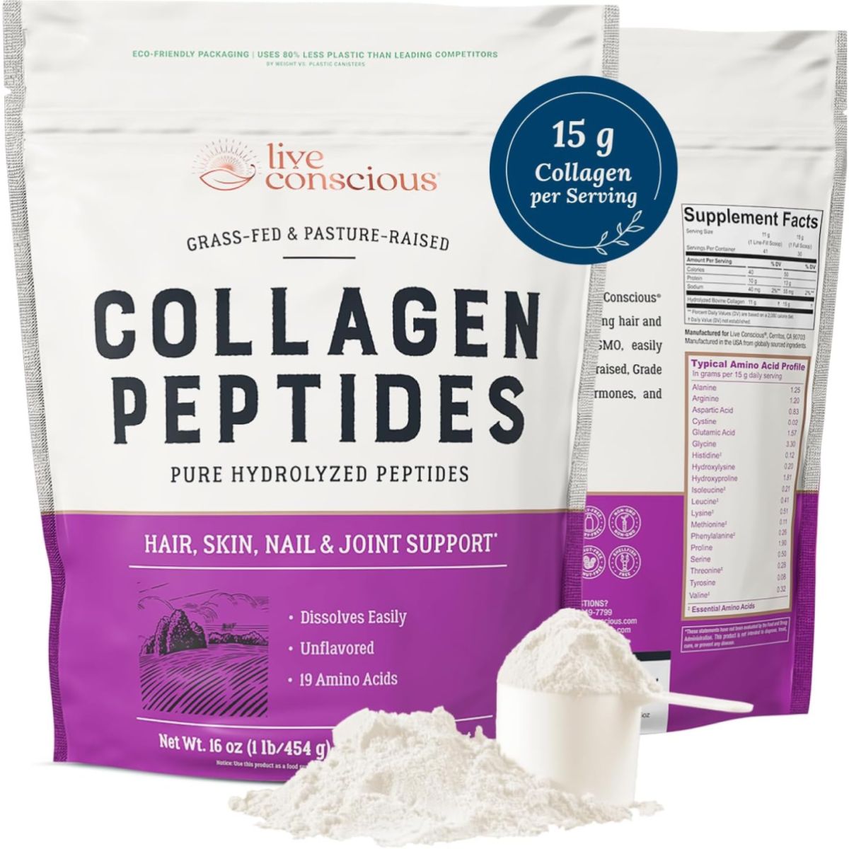 Live Conscious Collagen Peptides Powder